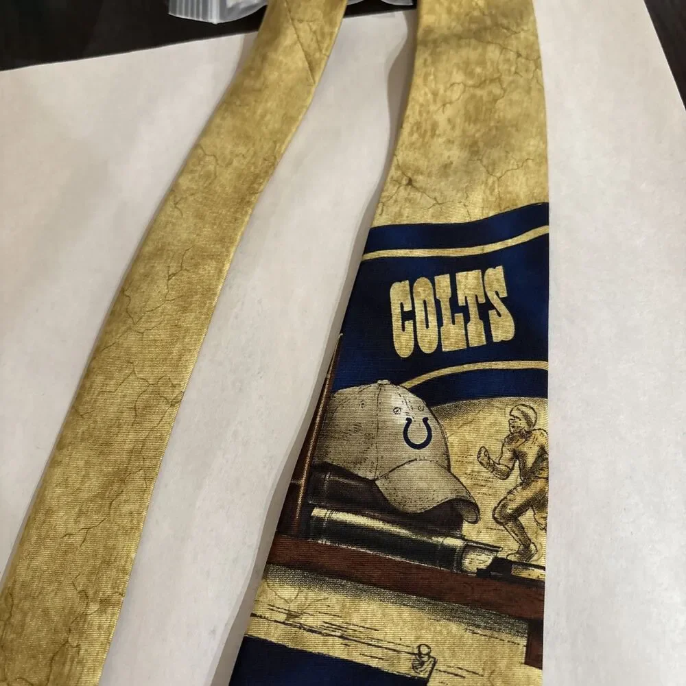 Indianapolis Colts Men's Neck Tie NFL Licensed Football Team Sports Silk Necktie